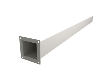 Pfosten matt weiß, 2500mm