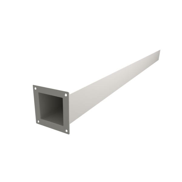 Pfosten matt weiß, 3500mm