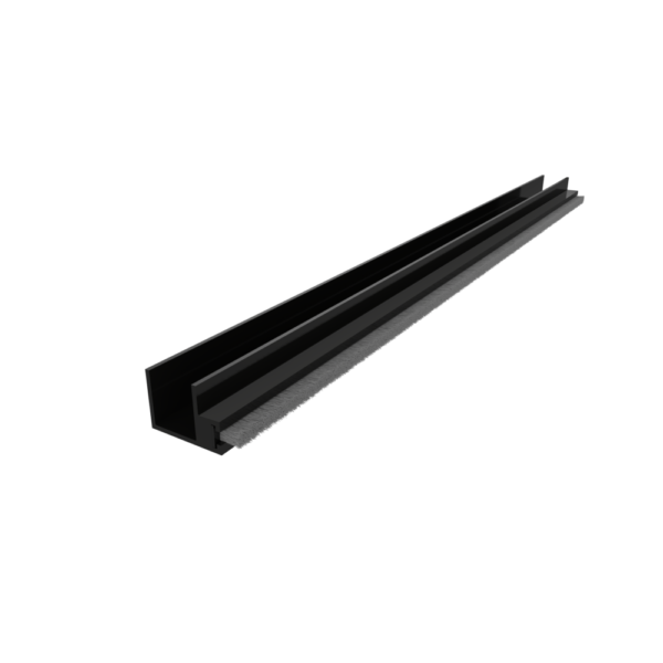 Zugluftstopper matt anthrazit mit Bürsten, 2500 mm