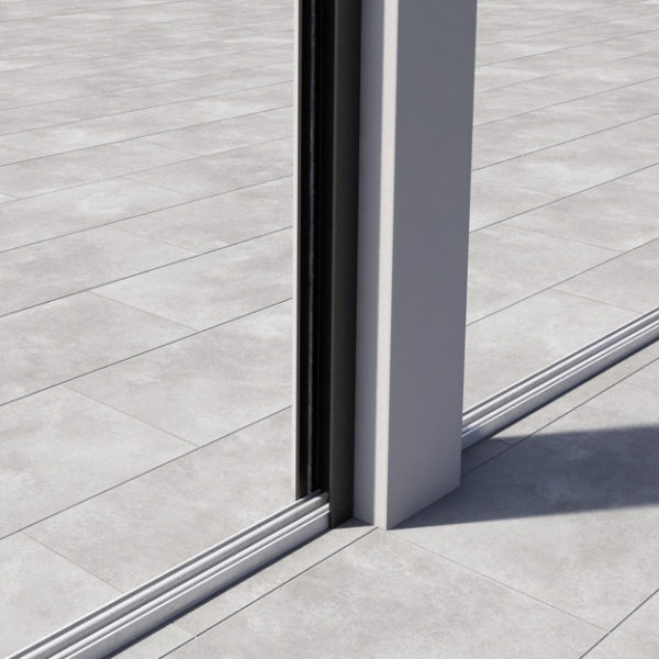 U-Profil Schienensystem mit Bürsten, matt anthrazit