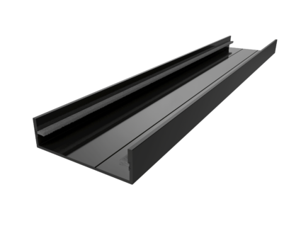 Set aus 2 U-Profilen Schienensystem mit Bürsten, matt anthrazit