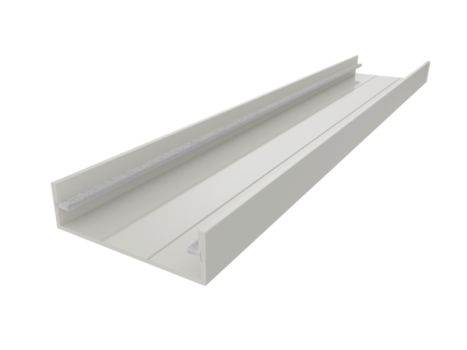 Set aus 2 U-Profilen Schienensystem mit Bürsten, matt weiß