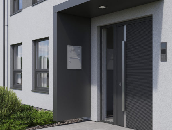 Alu Vordach 160 cm mit Seitenteil links