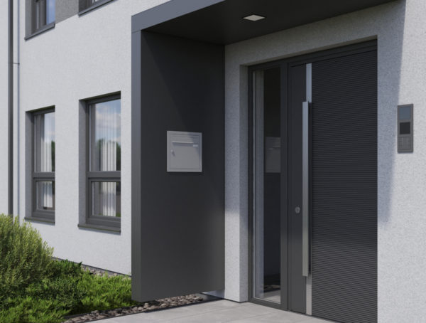 Alu Vordach 160 cm mit Seitenteil links