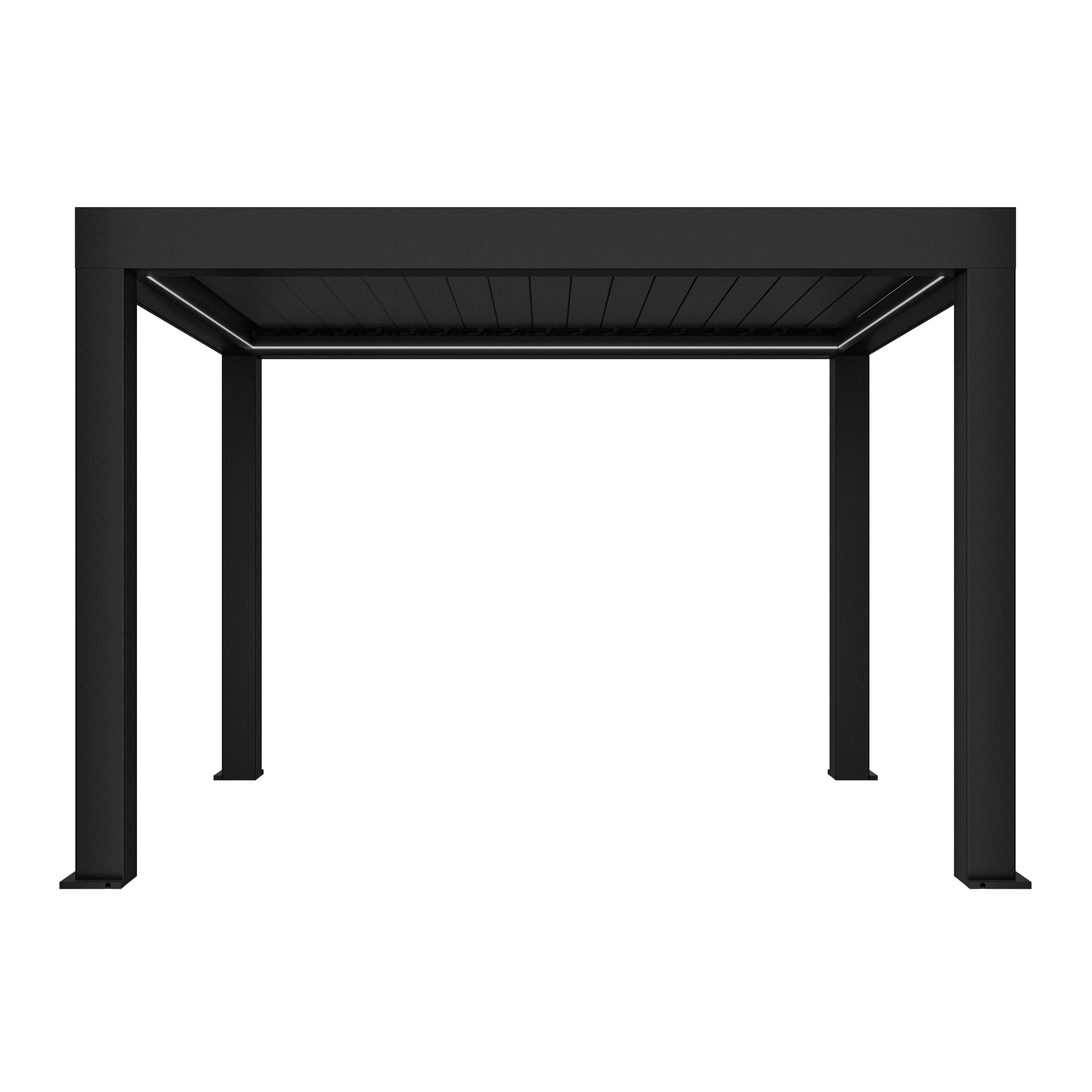 LED-Beleuchtung an allen 4 Seiten und in den Lamellen