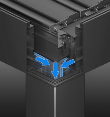 Wasserablauf über die Pfosten